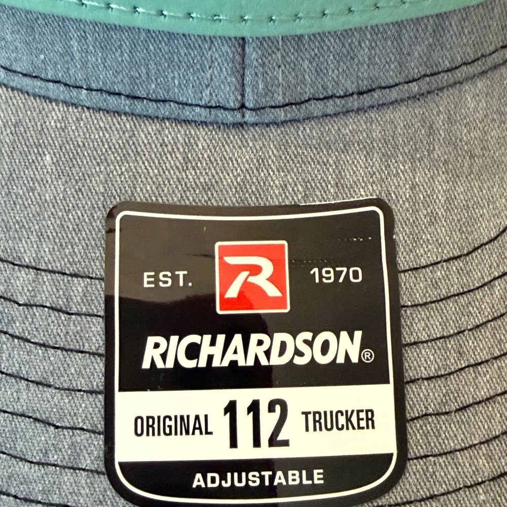 RICHARDSON 112 Heather Gray/Black Ranch Roper Patch Structured Trucker - Picture 8 of 8